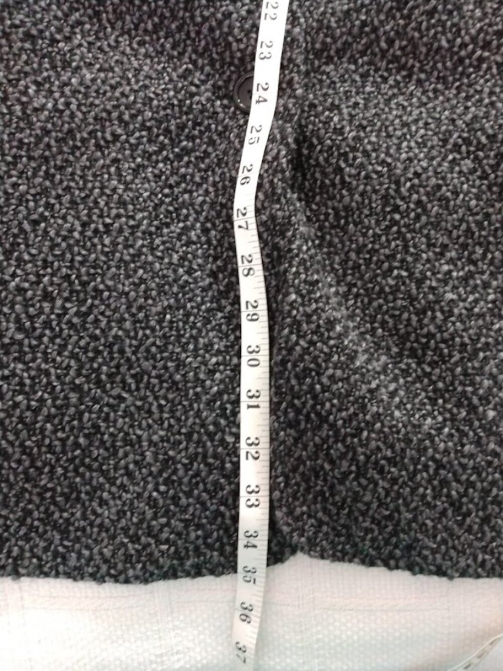 Vintage Avenue Wool Blend Coat Boucle Tweed Size 3X Mid Length Gray & Black - Picture 12 of 12